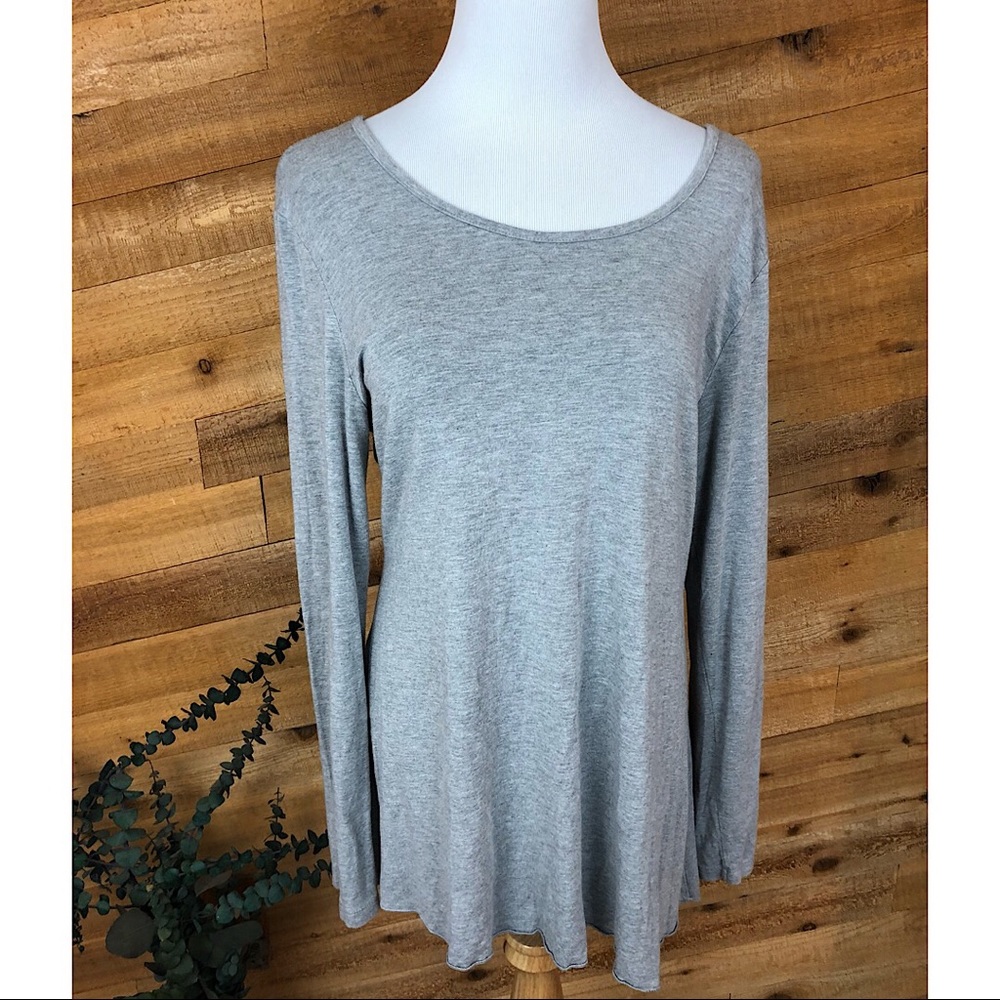 Soft Surroundings Gray Long Sleeve Tunic Top